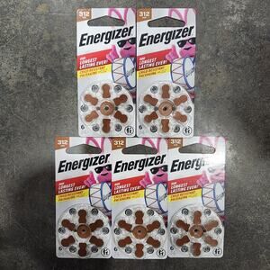 Energizer Size 312 Hearing Aid Batteries 30 Count Exp 2028